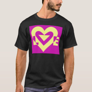 Camiseta Amarelo de amor em roxo