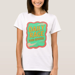 Camiseta Amarelo Divertido CORRIDA DIÁRIA SEM DESTINO