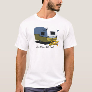 Camiseta Amarelo do reboque do viagem do campista de Shasta