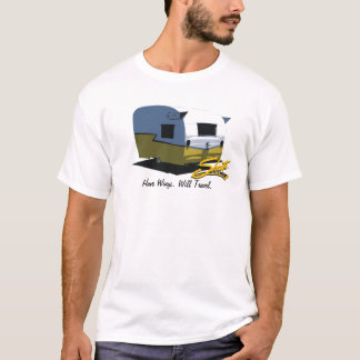 Camiseta Amarelo do reboque do viagem do campista de Shasta