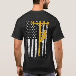 Camiseta Amarelo do t-shirt do lineman