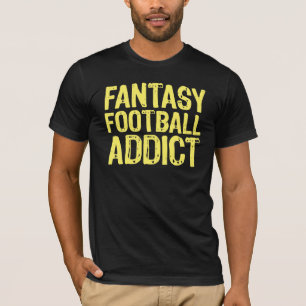 Camiseta Amarelo do viciado do futebol da fantasia