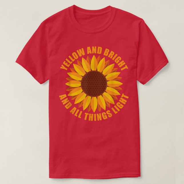 Camiseta Amarelo E Brilho E Tudo Mais Claro - Jardinagem (Frente do Design)