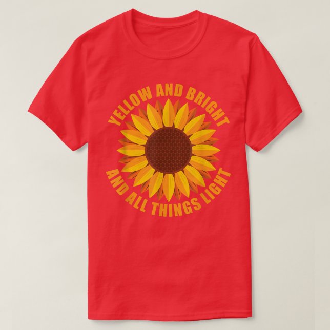 Camiseta Amarelo E Brilho E Tudo O Que É Jardinagem Leve (Frente do Design)