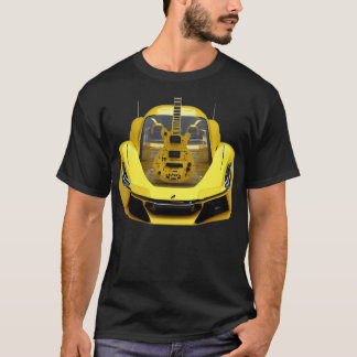 Camiseta Amarelo e Guitarras