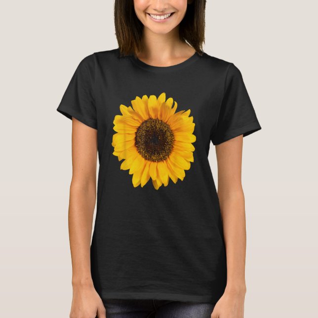 Camiseta Amarelo Floral de Girassol Positividade (Frente)
