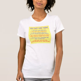 Camiseta Amarelo idêntico das perguntas dos gêmeos
