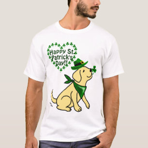 Camiseta Amarelo Labrador do dia de St Patrick
