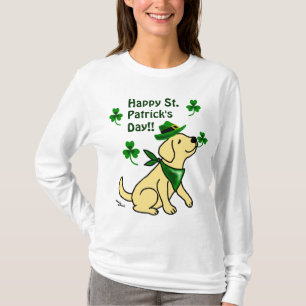 Camiseta Amarelo Labrador do dia de St Patrick