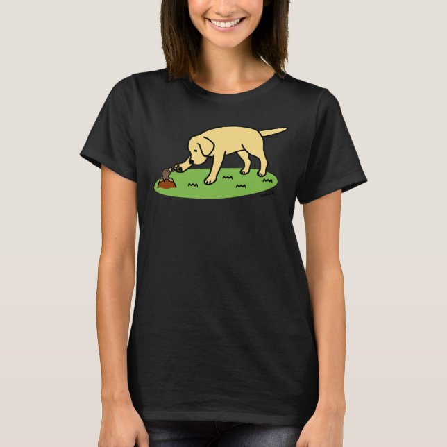 Camiseta Amarelo Labrador E Amigo De Mole (Frente)