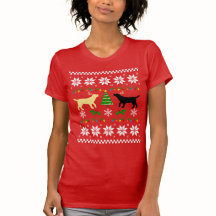 Amarelo Labrador e Black Labrador Feliz Natal