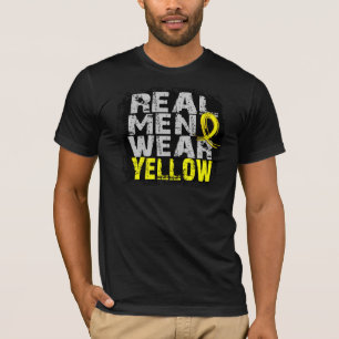 Camiseta Amarelo real do desgaste de homens da endometriose