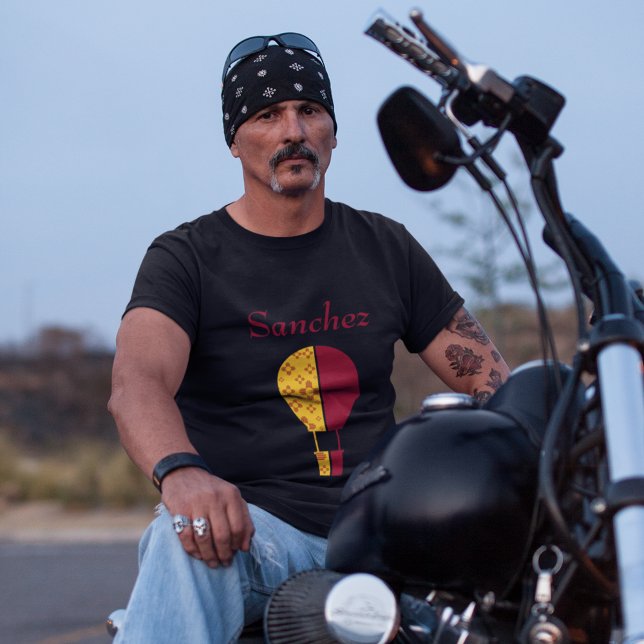 Camiseta Amarelo Vermelho Novo México Zia Ar Quente Balão (Criador carregado)