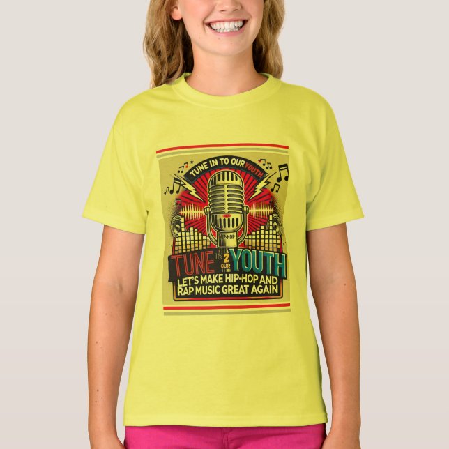 Camiseta Amarelo Vibrante: Sintonize-Se Com Nossa Equipe Jo (Frente)