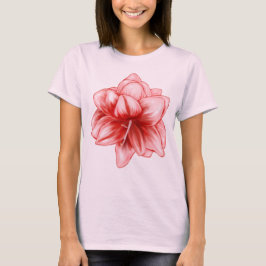 Camiseta Amarilis branco e rosa ilustrados