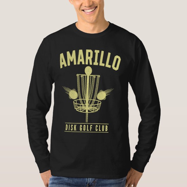 Camiseta Amarillo Disc Golf Club Golfer Texas Disc Golf  TX (Frente)