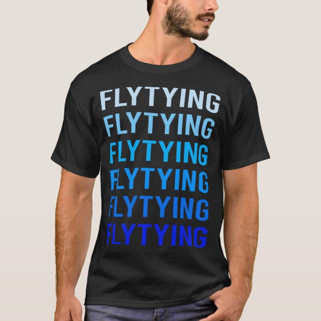 Camiseta Amarrando Mosca com Texto Azul (Frente)