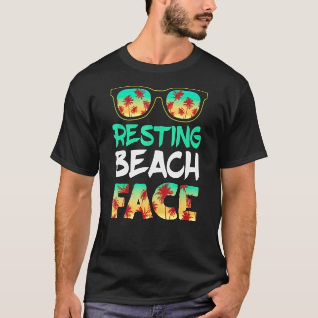 Camiseta Amarrando Praia Face Oceano Óculos Solares Palmeir (Frente)