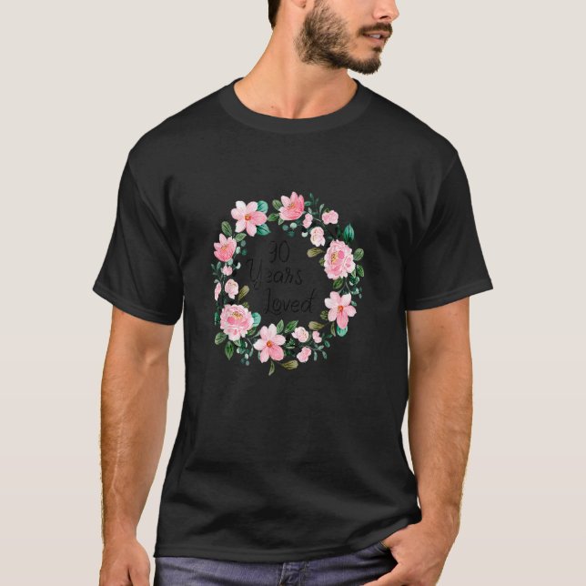 Camiseta Amava Mãe Mulheres De 90 Anos Floral Bi (Frente)