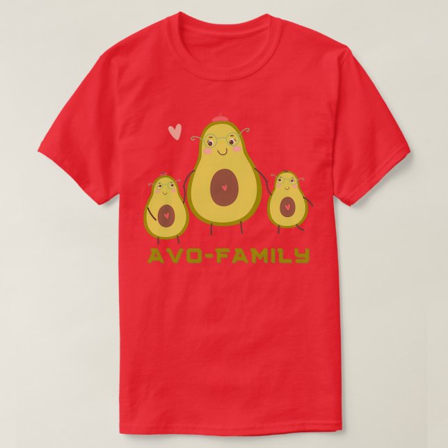 Camiseta Amável família Avocado (Frente do Design)