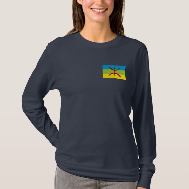 Camiseta Amazigh Flag Gift Berber Flag Kabyles (Frente)