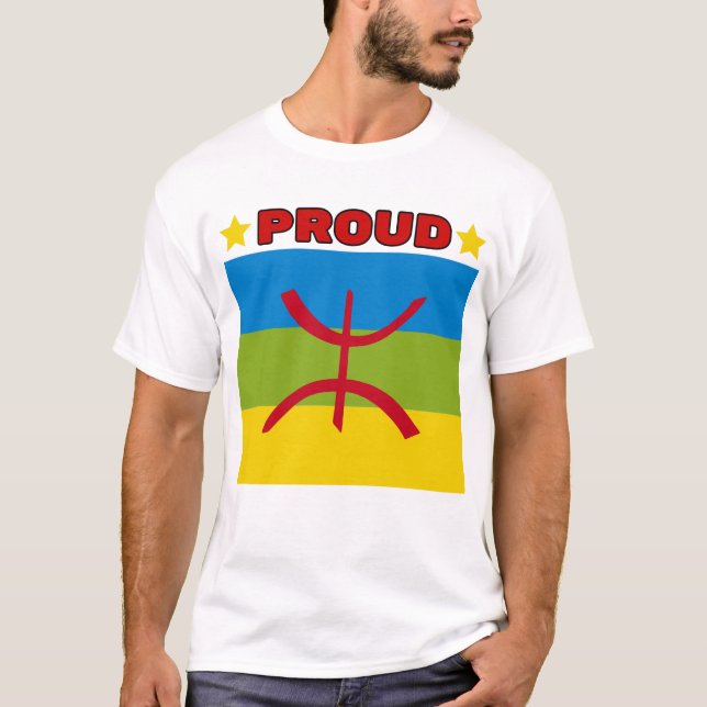 Camiseta Amazigh Kabyle Berber Tattoo símbolos tifinagart (Frente)