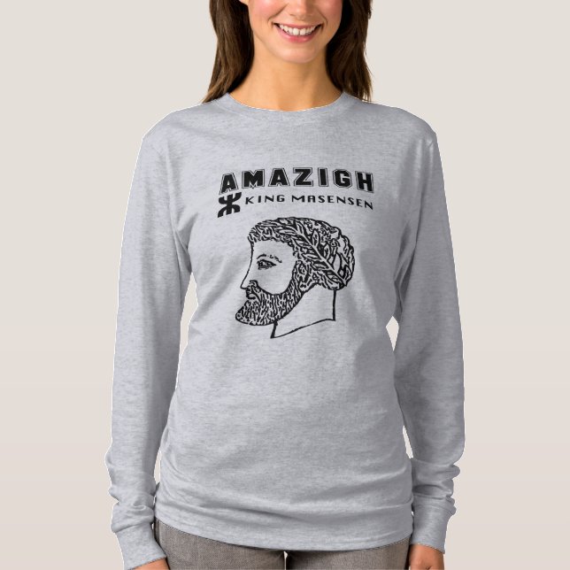 Camiseta amazigh rei Massinissa Kabyle algerie Marrocos (Frente)
