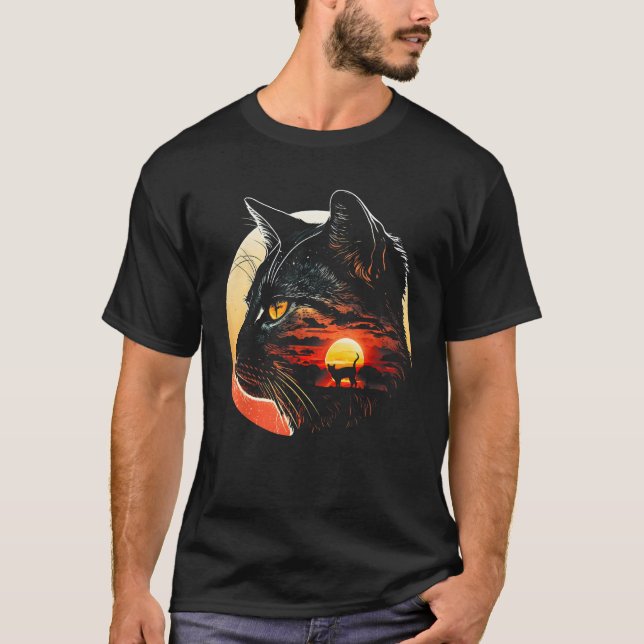 Camiseta Amazing Cat Vintage Retro Aesthetic Cat  Graphic (Frente)