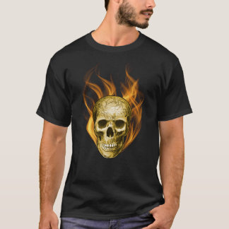 Camiseta Amazing Flaming Skull Design