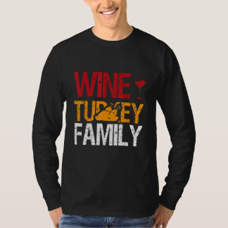 Camiseta Amazing Thanksgiving Quotes Wine Turkey Family
