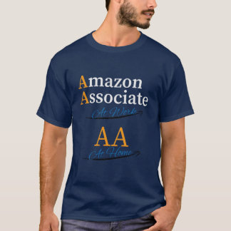 Camiseta Amazon Associate no trabalho AA em casa