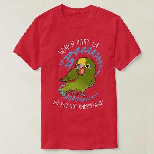 Camiseta Amazon Parrot Aaaa, coroado de amarelão (Frente do Design)