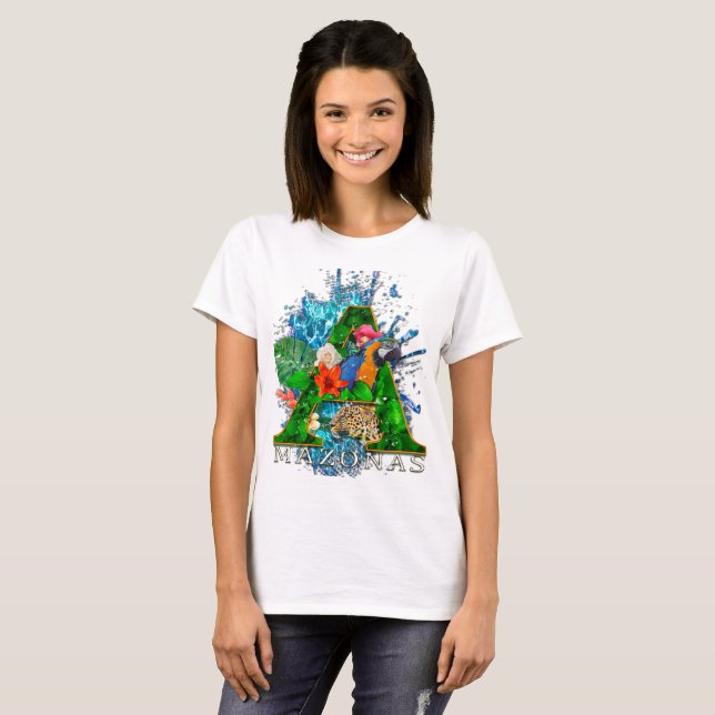 Camiseta Amazonas fauna e flora (Frente Completa)