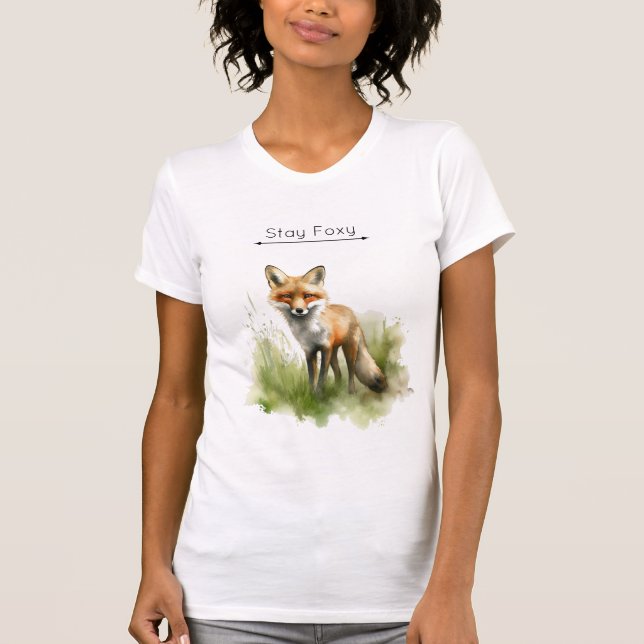 Camiseta Amber Gaze: Raposa-sombra, personalizada (Frente)