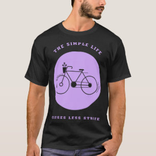 Camiseta Ambiental de bicicleta de vida simples