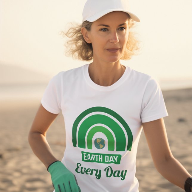 Camiseta Ambientalismo Verde Arco-Íris Dia da Terra Todos o (Criador carregado)
