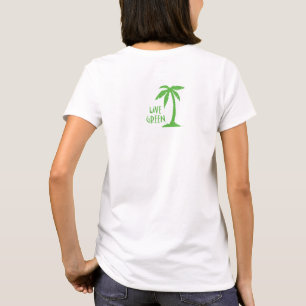 Camiseta Ambiente de Árvore de Palma Verde ao Vivo