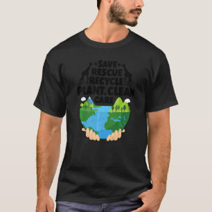 Camiseta Ambiente Limpo de Instalações de Reciclar de Salva
