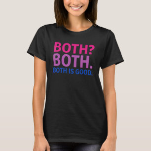 Camiseta AMBOS É BOM Mensagem de Orgulho Bissexual Bandei