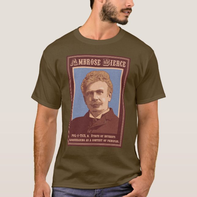 Camiseta Ambrose Bierce - política (Frente)