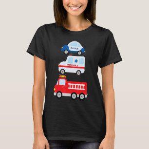 Camiseta Ambulância do carro da polícia de bombeiros de veí