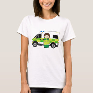 Camiseta Ambulância dos desenhos animados e EMT
