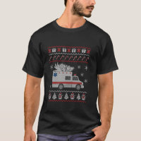Ambulância Feia Natal Pajama Costume EMT Parame