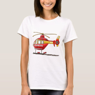 Camiseta Ambulância médica do helicóptero do salvamento 