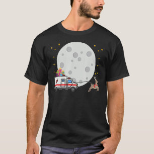 Camiseta Ambulância Médica Enfermeira Pijama de Natal