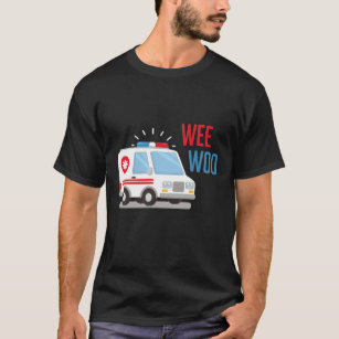 Camiseta Ambulância paramédica Carro weo woo Hospital EMT