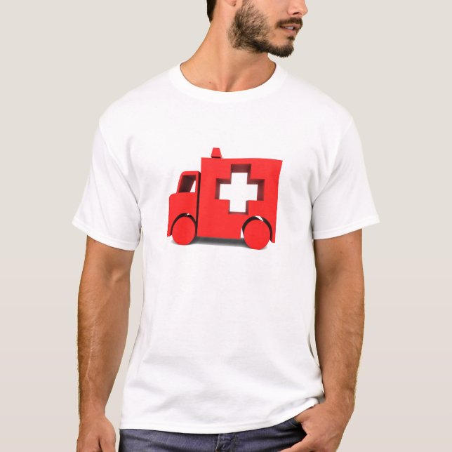 Camiseta ambulância vermelha (Frente)