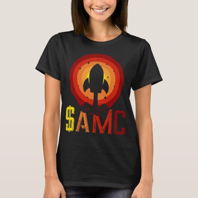Camiseta $AMC Funny Stocks Rocket Stonk Trading (Frente)