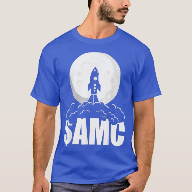 Camiseta AMC Funny Stocks Rocket Stonks Mans (Frente)