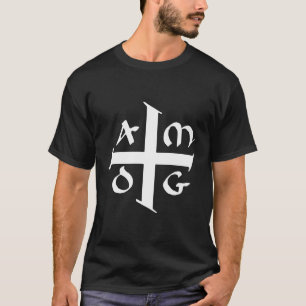 Camiseta Amdg Ad Majorem Dei Gloriam Pequena Cruz Jesuíta